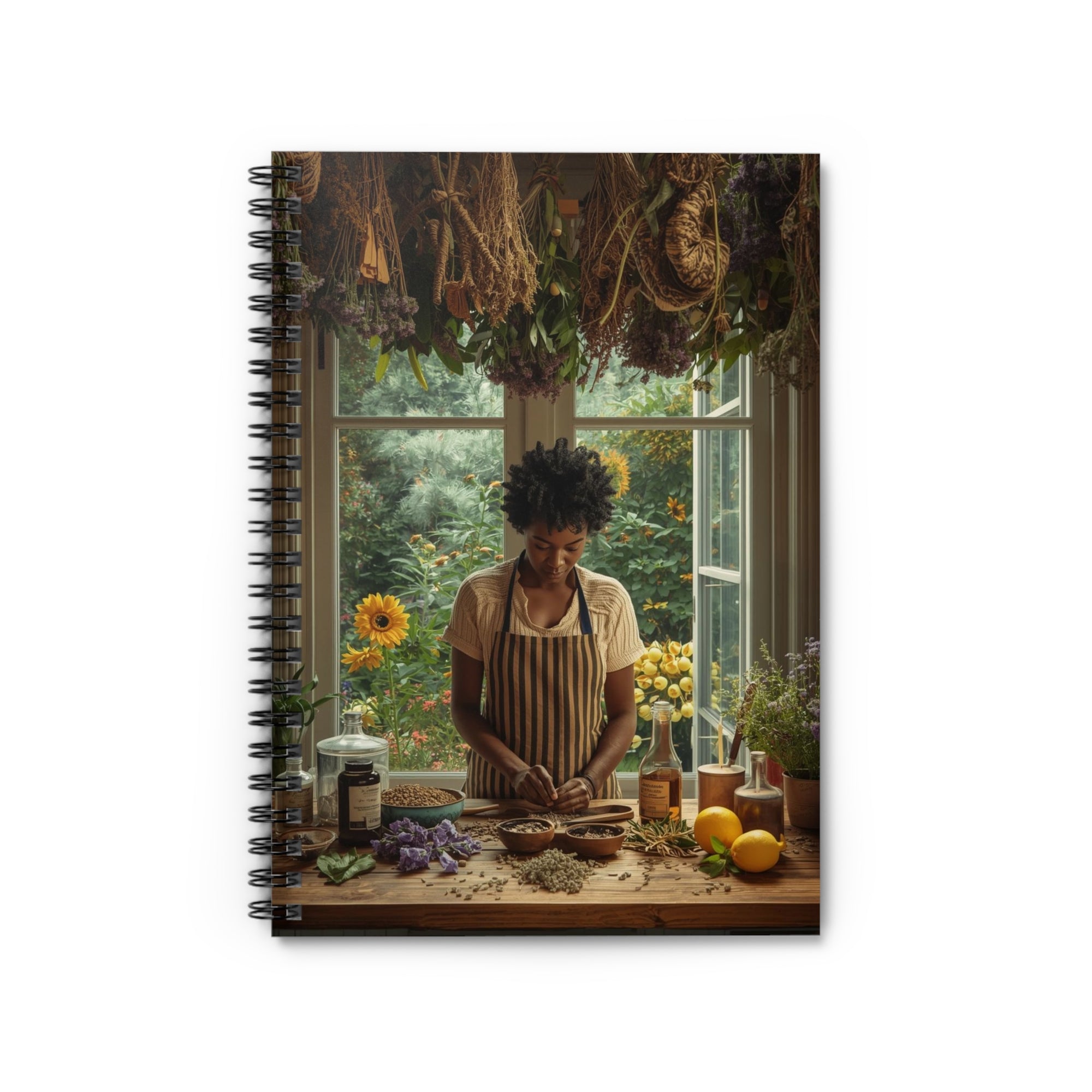 Botanical Spiral Notebook for Nature Lovers, Gardening Journal, Eco-Friendly Stationery, Themed Gift for Creatives