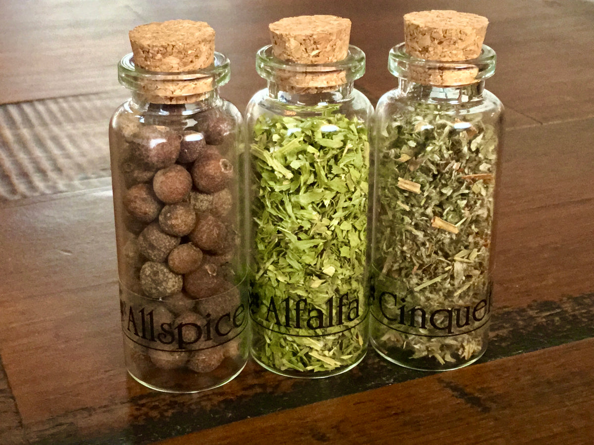 Green 7-Day Candle &amp; Money Drawing Herb Set Bundle