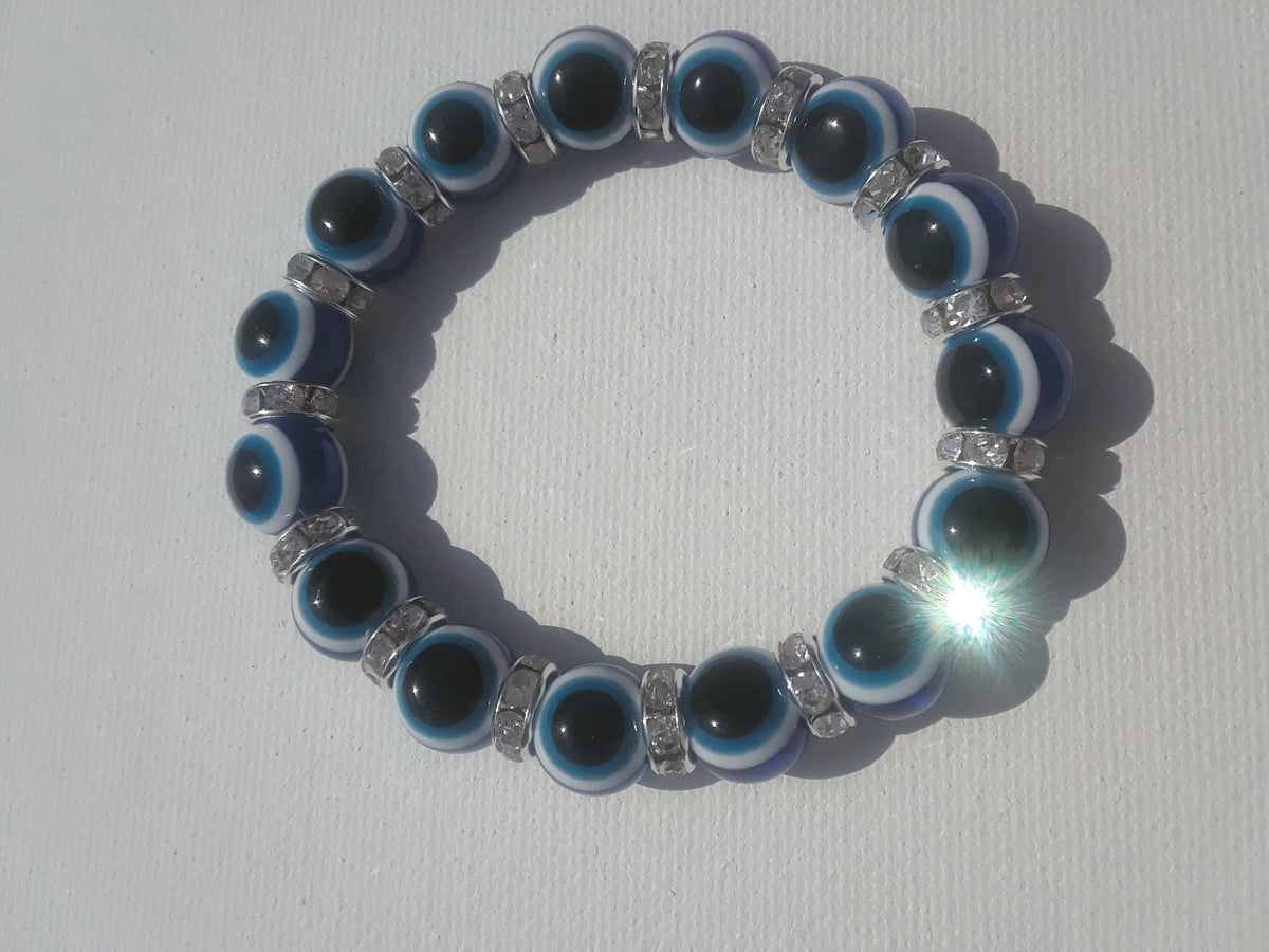 Evil Eye Bracelet, Snowflake Obsidian Bracelet for Women,Tiger&#39;s Eye,for Women and Men.