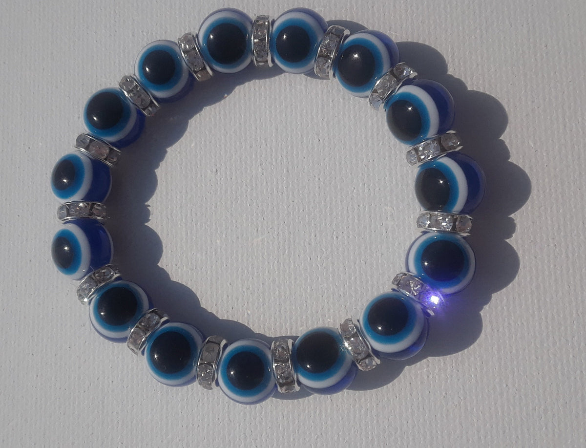 Evil Eye Bracelet, Snowflake Obsidian Bracelet for Women,Tiger&#39;s Eye,for Women and Men.
