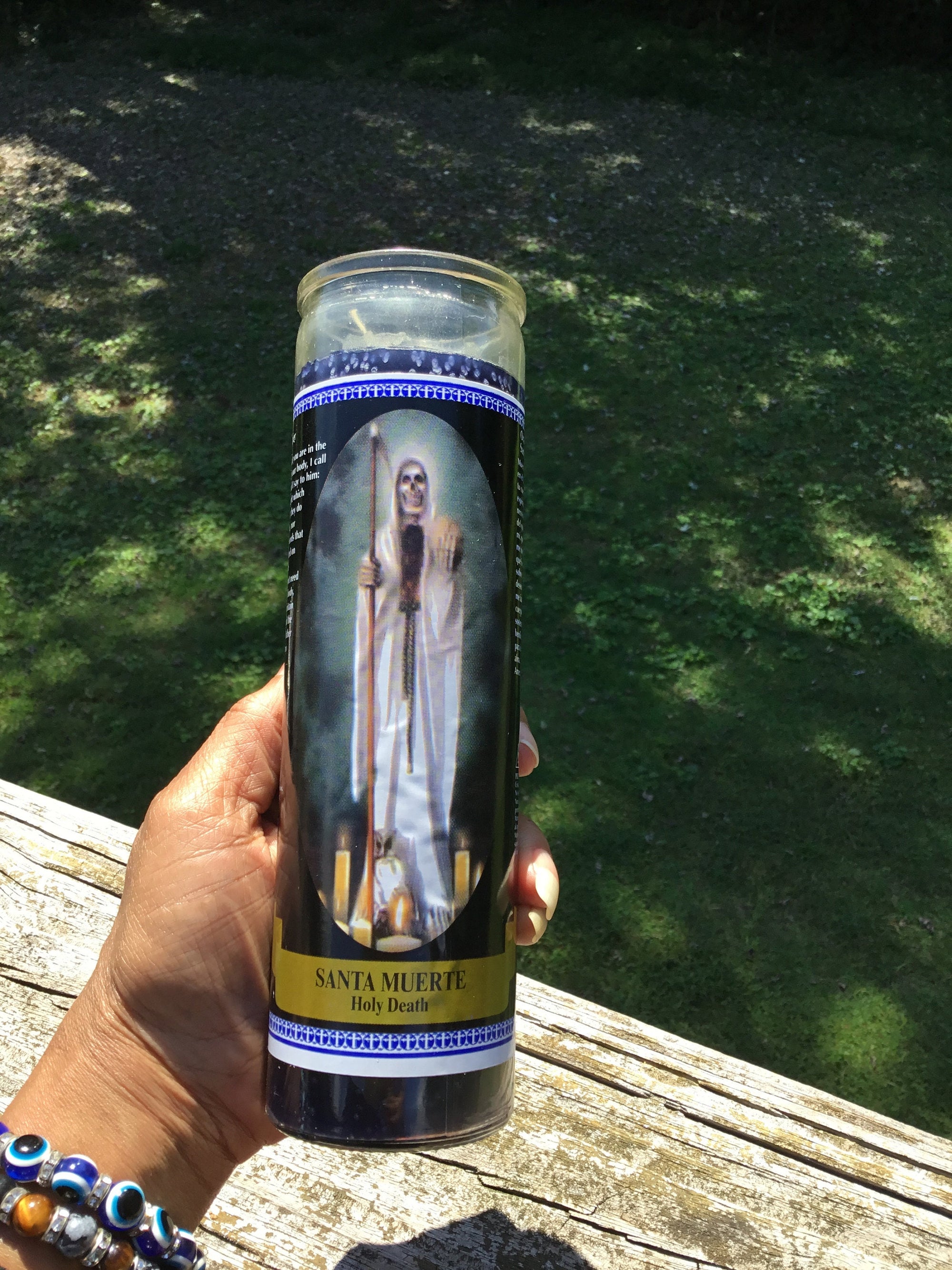 Santa Muerte Candle, La Flaquita, Holy Death, Vigil Candles,Black Candle