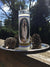 Santa Muerte Glass Vigil Candle, La Santisima, White Candle