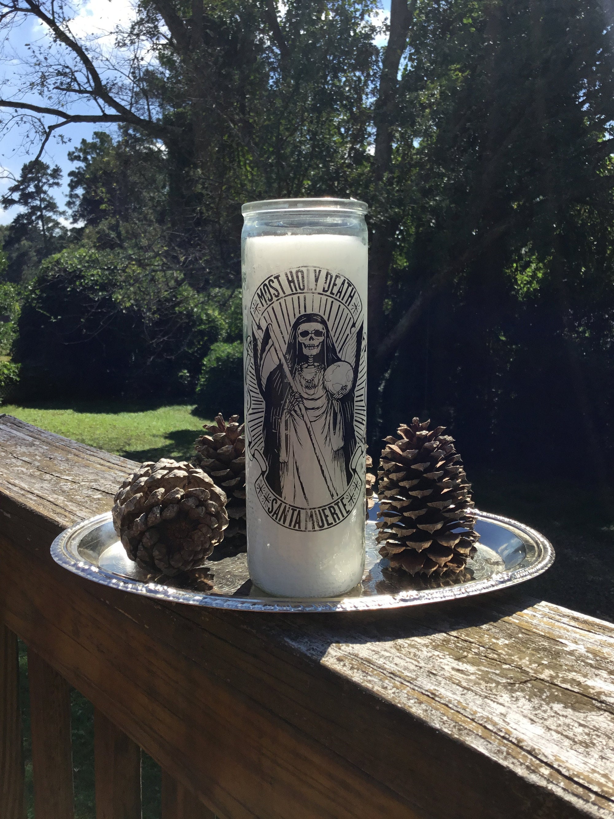 Santa Muerte Candle, 7-day Santa Muerte Candle, White