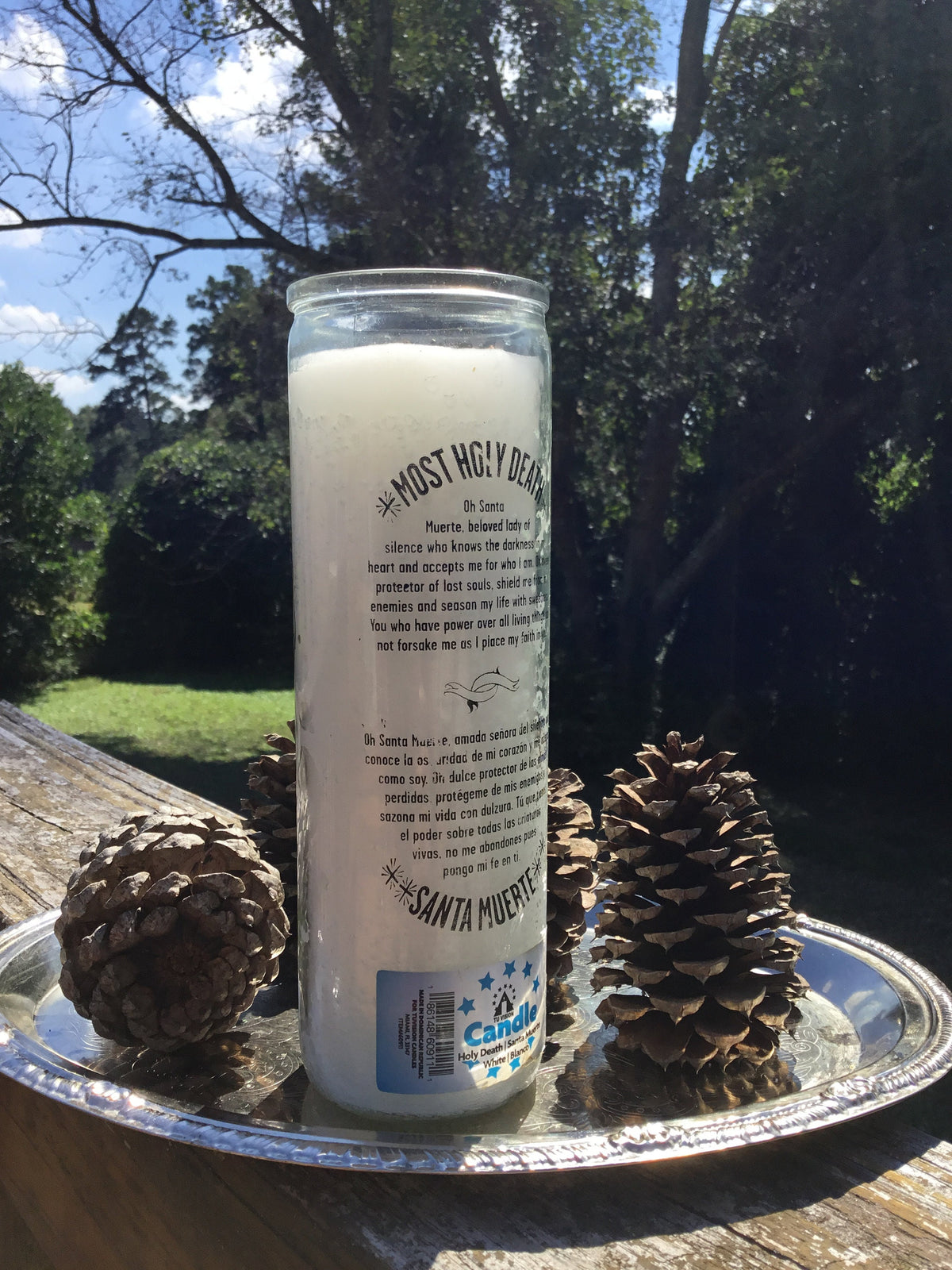 Santa Muerte Candle, 7-day Santa Muerte Candle, White