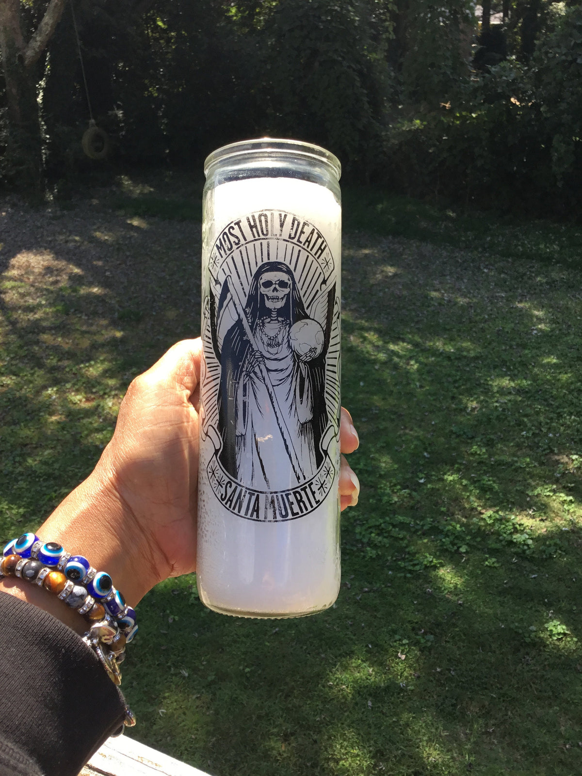 Santa Muerte Candle, 7-day Santa Muerte Candle, White