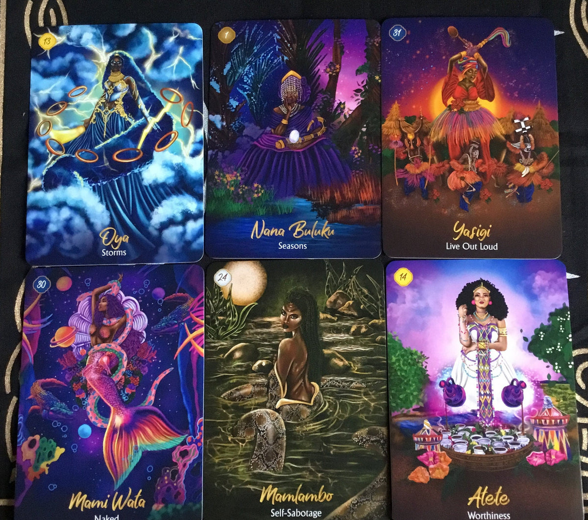 African Goddess Rising Oracle, Oracle Decks, Melanated Decks, African Spirituality, Goddess Energy, Tarot Decks